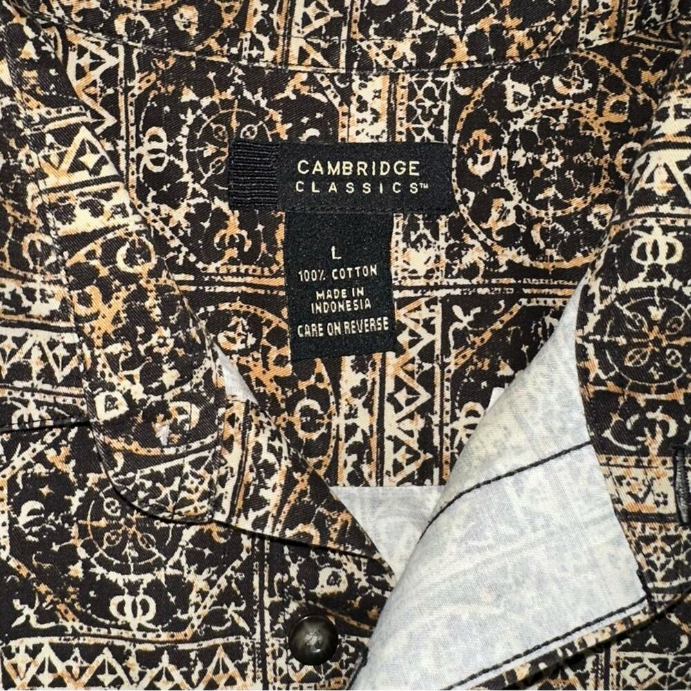 Cambridge Classics Vintage Patterned Button Down … - image 3